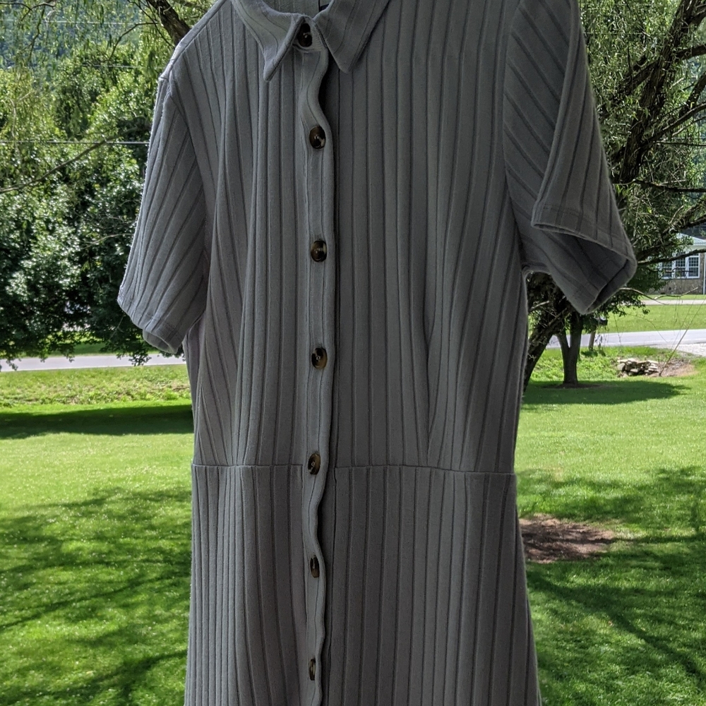 SUGAR LIPZ Dress SzM blue/gray knit Vintage look NWT